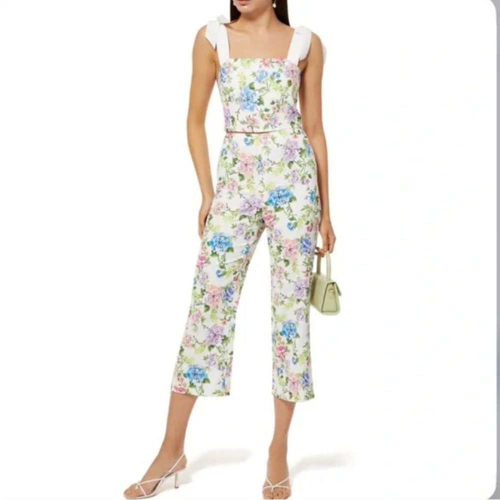 NWT Alice + Olivia Lorinda Floral Crop Pants + Nika Top Set! (Size L, Pants 10)